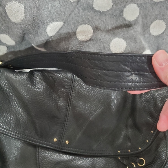 Elegant Black Leather Hayden Harnett Women's Bag - Picture 4 of 9